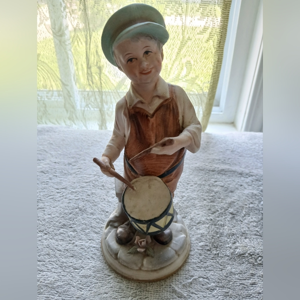 Vintage Ceramic Drummer Boy Figurine Japan